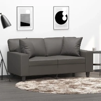 Throw Pillows 2 pcs Grey 40x40 cm Faux Leather