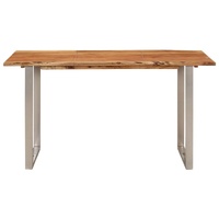 Dining Table 140x70x76 cm Solid Wood Acacia