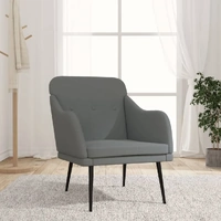 Armchair Dark Grey 63x76x80 cm Fabric