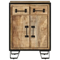 Sideboard with 2 Drawers 53x31x72 cm Solid Wood Mango and Iron