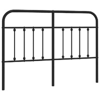 Metal Headboard Black 137 cm Double