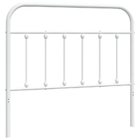 Metal Headboard White 107 cm King Single