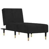 Chaise Longue Black Velvet