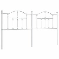 Metal Headboard White 183 cm King