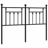 Metal Headboard Black 137 cm Double