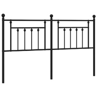 Metal Headboard Black 183 cm King