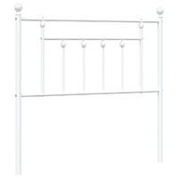 Metal Headboard White 90 cm
