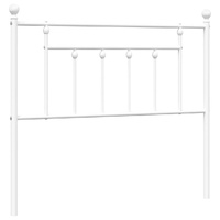 Metal Headboard White 107 cm King Single