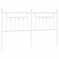 Metal Headboard White 183 cm King