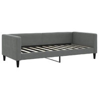 Day Bed without Mattress Dark Grey 90x190 cm Fabric