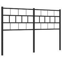 Metal Headboard Black 152 cm Queen