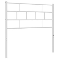 Metal Headboard White 90 cm