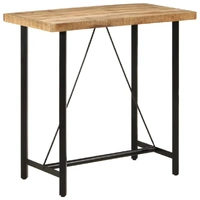 Bar Table 110x55x107 cm Solid Wood Mango and Iron