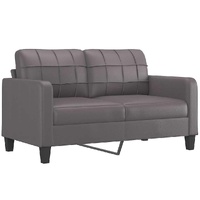 2-Seater Sofa Grey 140 cm Faux Leather