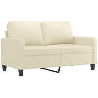 2-Seater Sofa Cream 120 cm Faux Leather