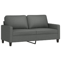 2-Seater Sofa Dark Grey 140 cm Fabric