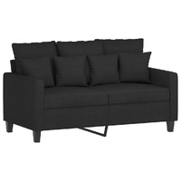 2-Seater Sofa Black 120 cm Fabric