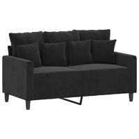 2-Seater Sofa Black 120 cm Velvet