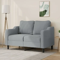 2-Seater Sofa Light Grey 120 cm Fabric
