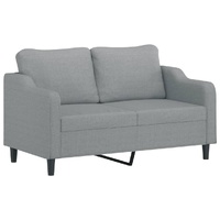 2-Seater Sofa Light Grey 140 cm Fabric
