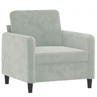 Sofa Chair Light Grey 60 cm Velvet