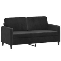 2-Seater Sofa Black 140 cm Velvet