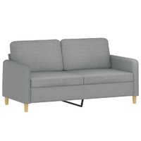 2-Seater Sofa Light Grey 140 cm Fabric
