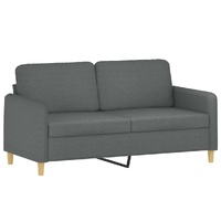 2-Seater Sofa Dark Grey 140 cm Fabric