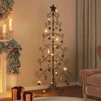 Metal Christmas Tree for Decoration Black 180 cm