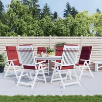 Highback Chair Cushions 6 pcs Wine Red Oxford Fabric