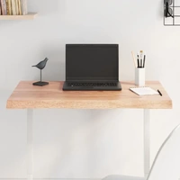 Table Top Light Brown 80x40x(2-4) cm Treated Solid Wood Live Edge
