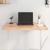 Table Top Light Brown 80x60x(2-4) cm Treated Solid Wood Live Edge