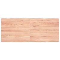 Table Top Light Brown 120x50x(2-4)cm Treated Solid Wood Live Edge