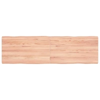 Table Top Light Brown 140x40x(2-4)cm Treated Solid Wood Live Edge