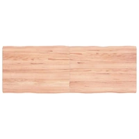 Table Top Light Brown 140x50x(2-4)cm Treated Solid Wood Live Edge