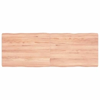 Table Top Light Brown 140x50x(2-6)cm Treated Solid Wood Live Edge