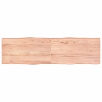 Table Top Light Brown 180x50x(2-6)cm Treated Solid Wood Live Edge