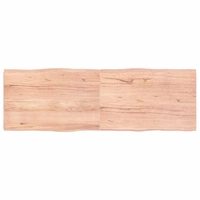 Table Top Light Brown 180x60x(2-4)cm Treated Solid Wood Live Edge