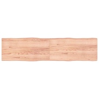 Table Top Light Brown 200x50x(2-4)cm Treated Solid Wood Live Edge