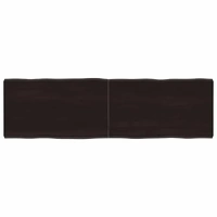Table Top Dark Brown 140x40x(2-4) cm Treated Solid Wood Live Edge