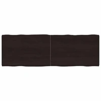Table Top Dark Brown 180x60x(2-4) cm Treated Solid Wood Live Edge