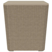 Garden Table with Removable Lid Light Brown Polypropylene