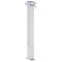 Garden Water Column 100 cm Stainless Steel Square