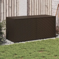 Garden Storage Box Brown 283L Poly Rattan