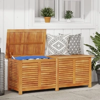 Garden Storage Box with Louver 150x50x56 cm Solid Wood Acacia