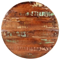 Table Top Ø 80x2.5 cm Round Solid Wood Reclaimed