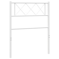 Metal Headboard White 107 cm King Single