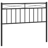Metal Headboard Black 107 cm King Single