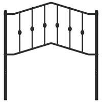 Metal Headboard Black 90 cm