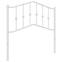Metal Headboard White 90 cm